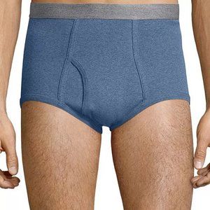 Stafford Full-Cut Briefs Med Blue Cotton Blend Size XL 40-42 Men's NWOT